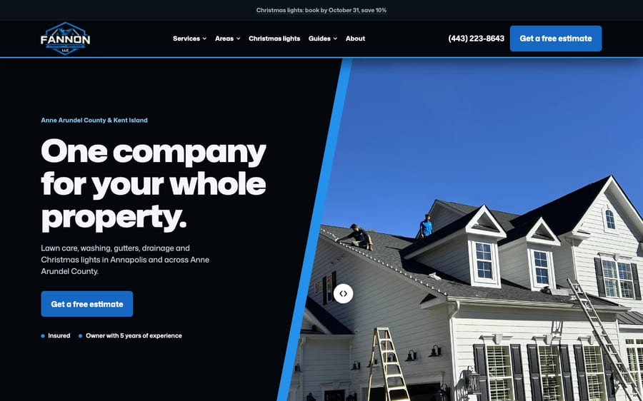 Fannon Property Services website, built by To The Max Media
