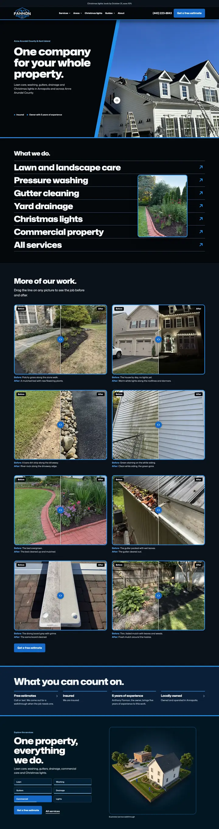 Fannon Property Services website, built by To The Max Media